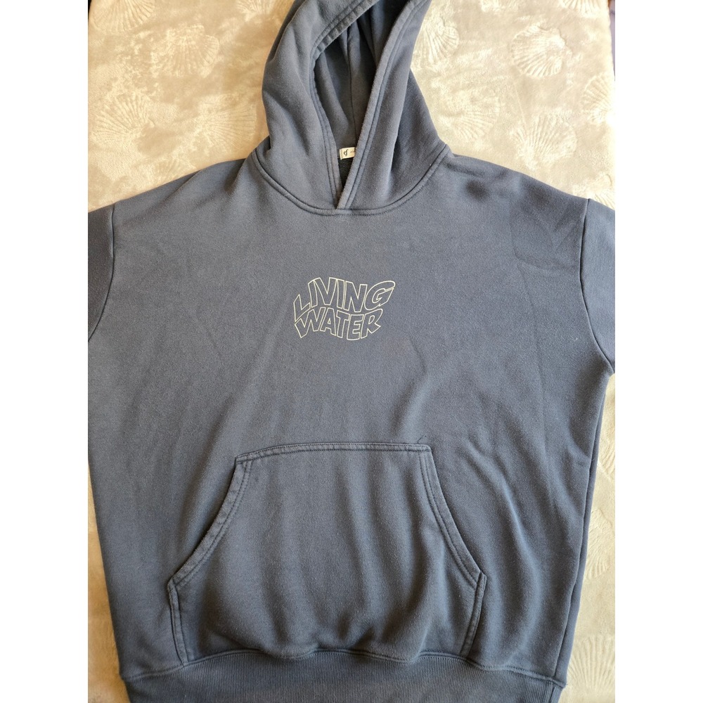 Elevated Faith Living Water Eternal Life Hoodie Navy Blue Small John 4:14